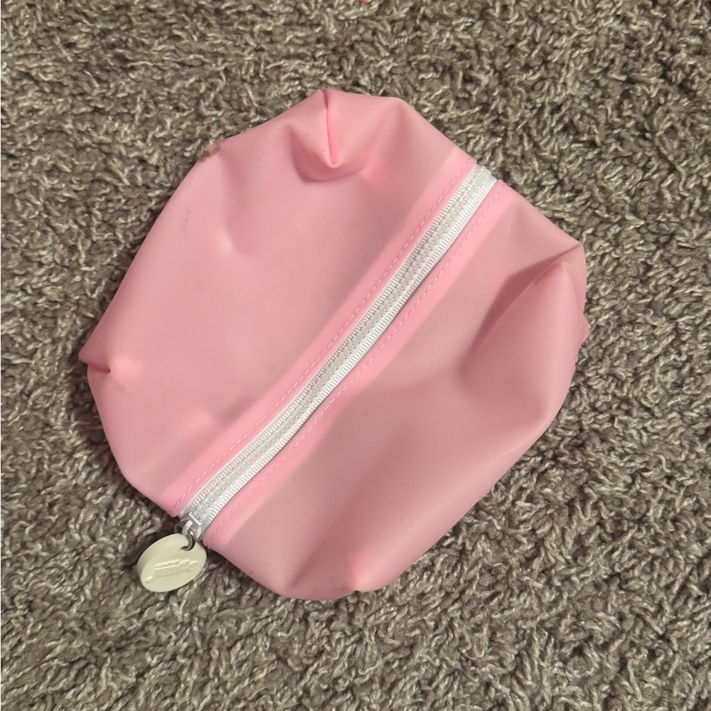 Light pink juicy makeup/ travel bag